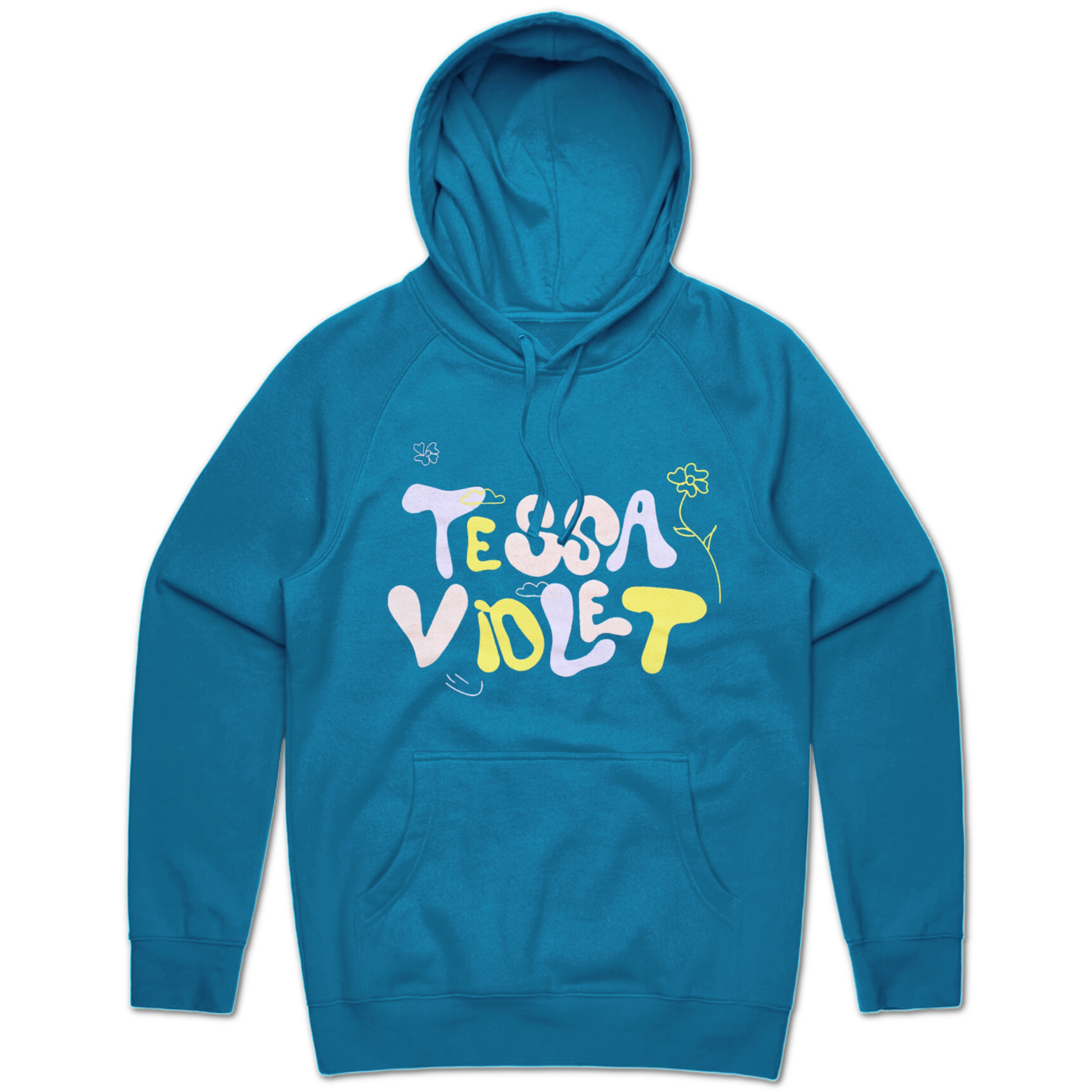 Logo Turquoise Pullover Hoodie