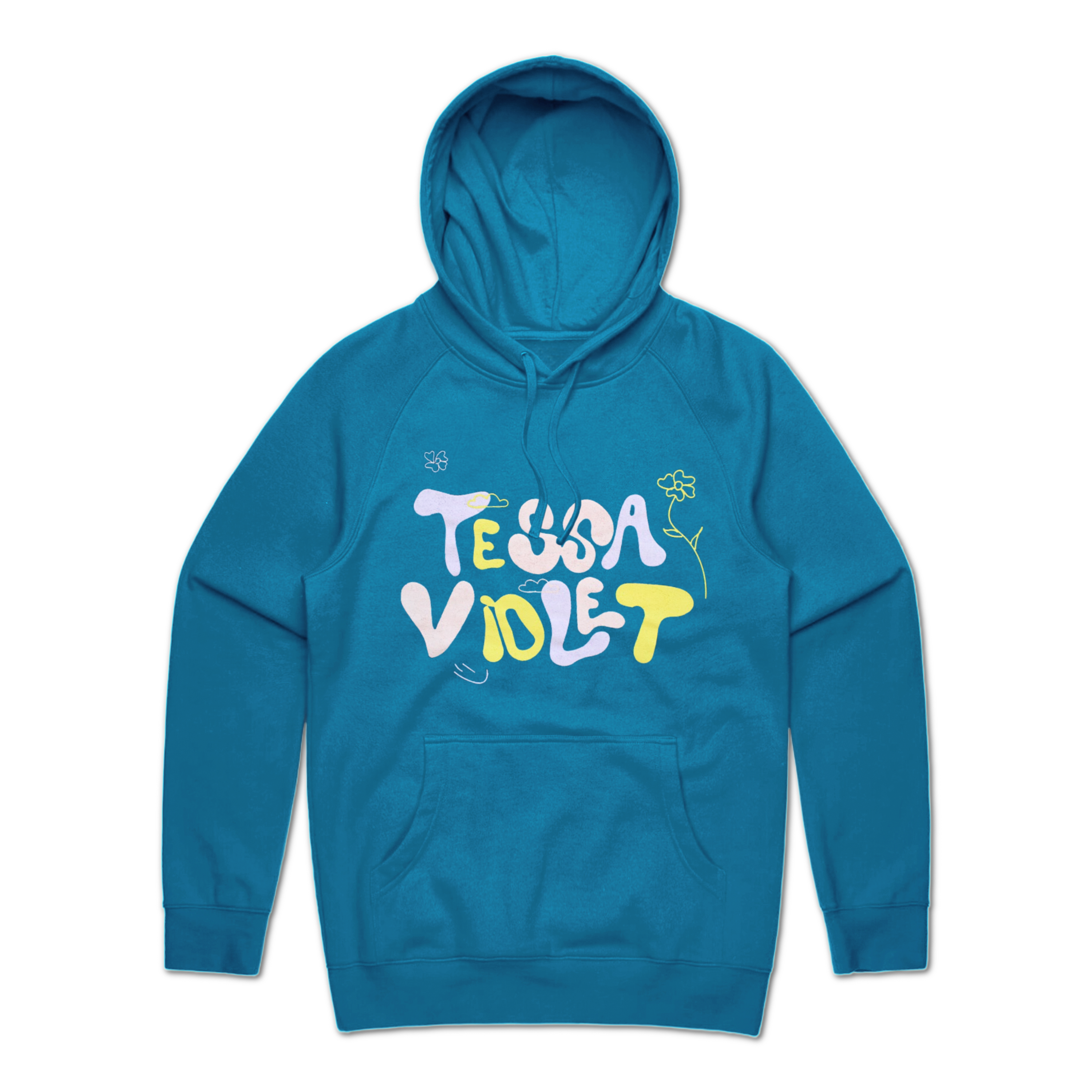 Logo Turquoise Pullover Hoodie