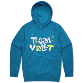Logo Turquoise Pullover Hoodie