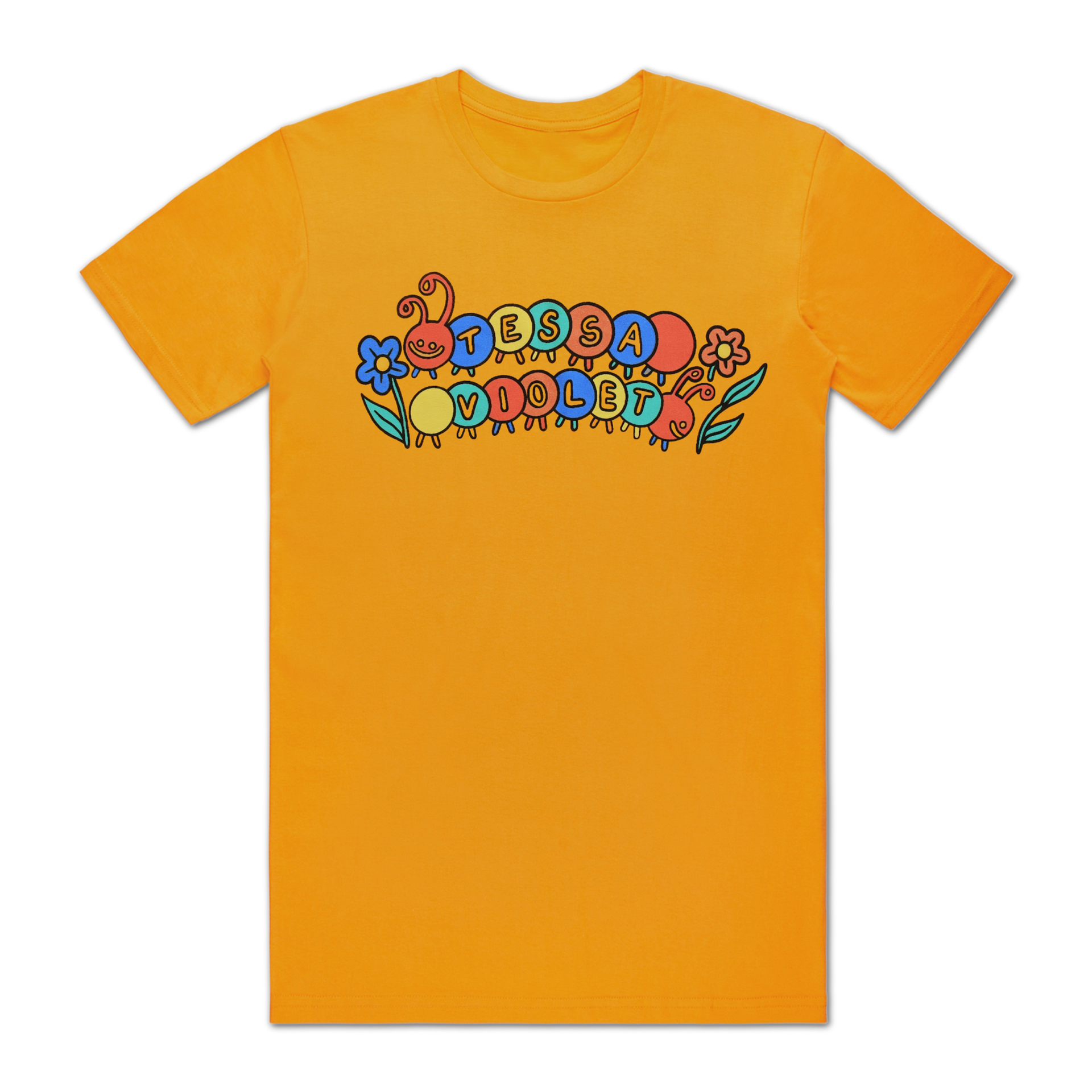 Flowers Orange T-Shirt| Tessa Violet